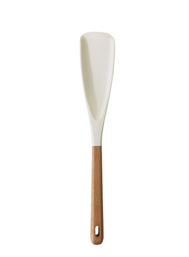 Snplowum 1Pcs Comfortable Wood Handle Fish Spatula Non-Stick, Rubber Duckbill Spatula Fish For Frying Cooking Flipping, Lightweight But Sturdy Wide Thin Flipper - Image 2