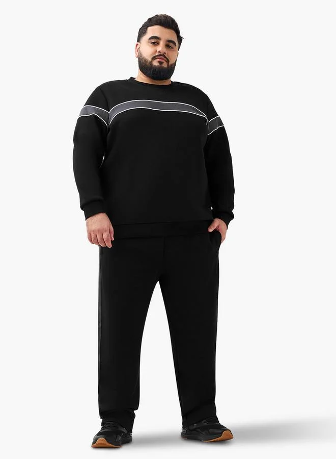 سبلاش فيڤ Men Regular Fit Striped Cotton Sweatshirt