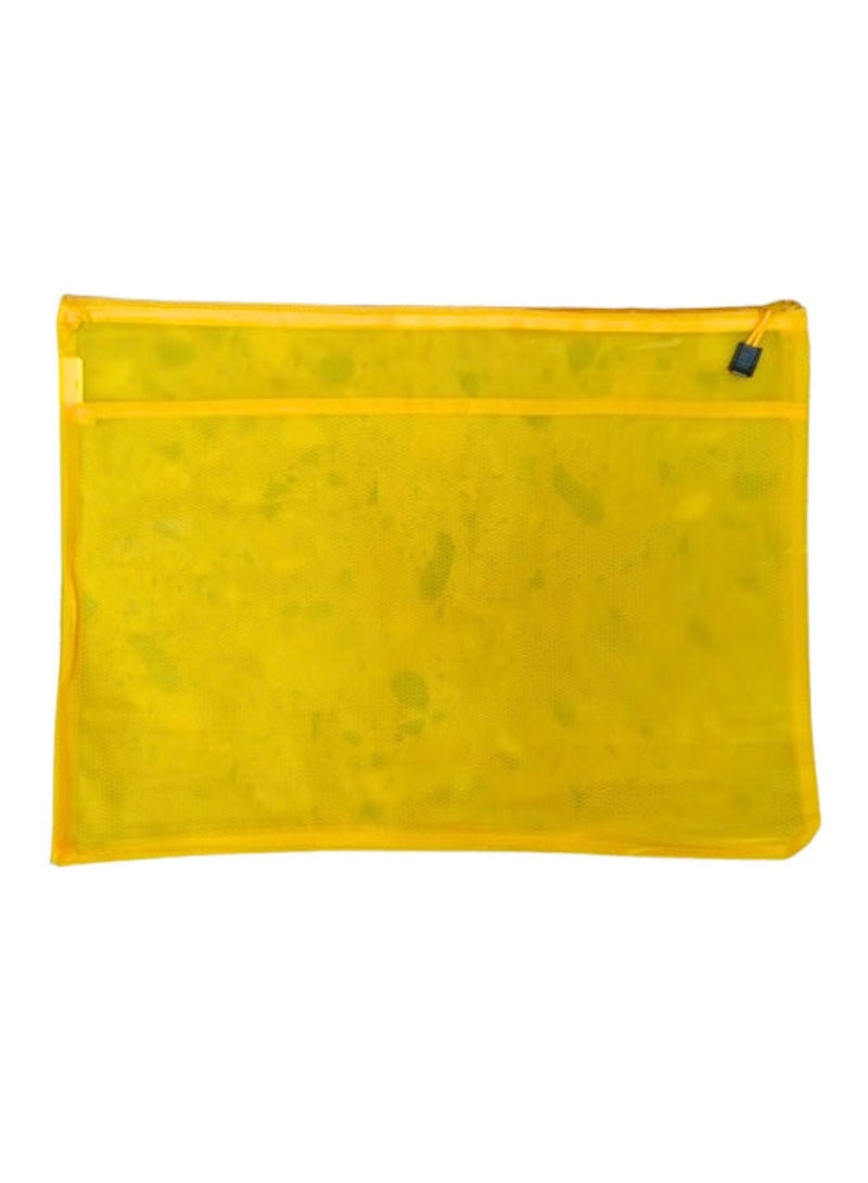 Libra حقيبة بسحاب فلورو A3 باللون الأصفر - Image 2