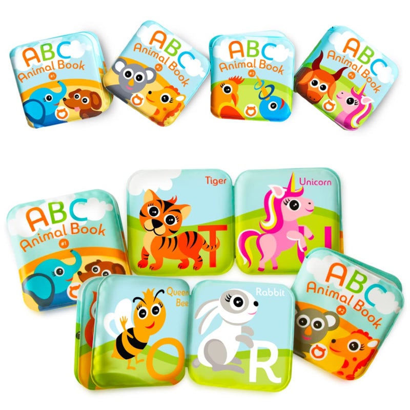 BabyBibi Floating Baby Bath Books. Kids Learning Bath Toys. Waterproof Bathtime Toys for Toddlers. Kids Educational Infant Bath Toys.(Set of 4: ABC Animal Bath Books) - Image 2