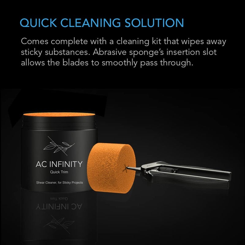 AC Infinity 6.6â€ Stainless Steel Pruning Shear with Cleaning Kit, Lightweight Ergonomic Design, Nonstick Teflon Coated Blades for Gardening, Hydroponics, Grow Tents - Image 5