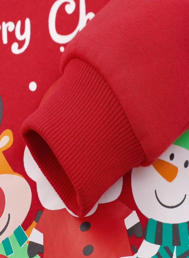 NUBEEHOHO Toddler Boy Girl Sweatshirt Christmas Santa Cartoon Pullover Top Baby Long Sleeve Xmas Winter Sweater 8280-5T - Image 4