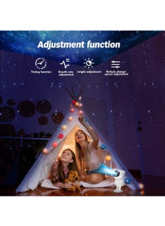 Rock Pow Star Projector Night Lights Kids Room Decor Aesthetic Astronaut Nebula Galaxy Projector Night Light Remote Control Timing and 360°Rotation Magnetic Head Lights for Bedroom Gaming Room Decor  - Image 3