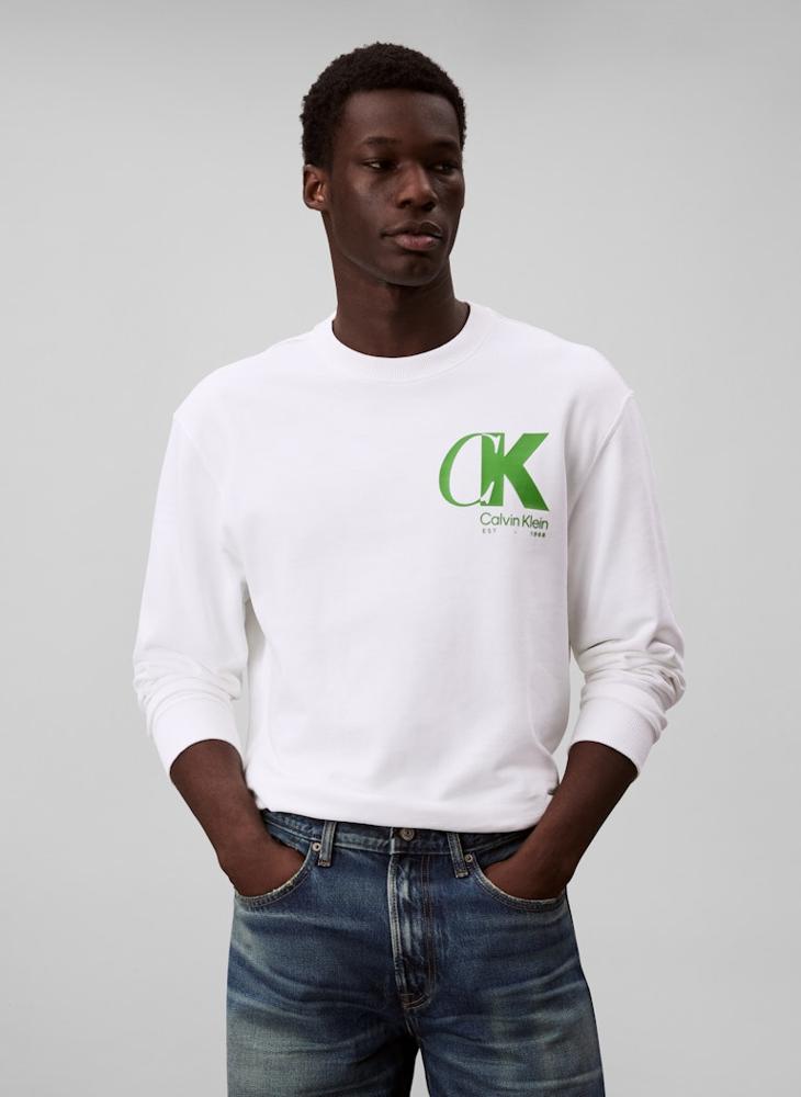 CALVIN KLEIN Long Sleeve Logo Graphic Sweatshirt - Image 1