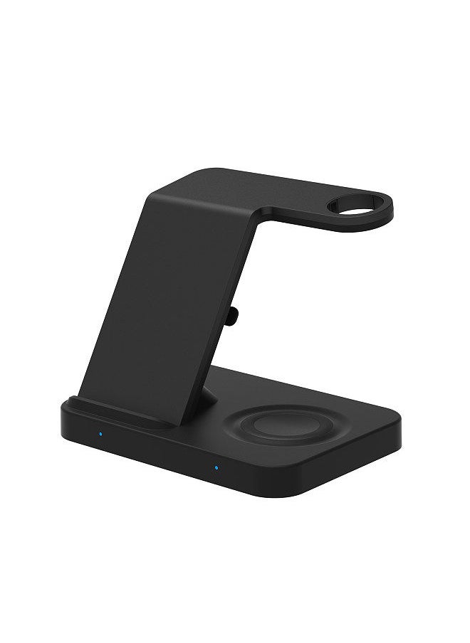 F16 Wireless Charger 5 in 1 Wireless Charging Station for Multiple Devices 15W Fast Charging Dock Stand Replacement for iOS/Samsung Smartphone Smartwatch Series Earbuds