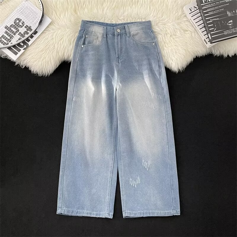 Unisex Classic Denim Jeans Loose Fit Daily Outdoor Wear - Image 2