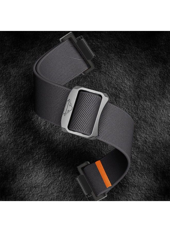 Abanen سوار ساعة كاسيو جاشوك DW-5600/8900، GA-100/GW-B5600/GB-5600 /GW-6900 (رمادي) - سوار مطاطي نيلون متين قابل للتعديل ومجدول بنعومة - Image 2