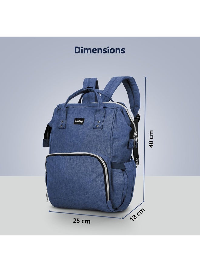 Luvlap Lily Multifunctional Waterproof Diaper Bag for Mothers for Travel, Mother Travelling Bag, Backpack Cum Tote bag for Mothers, Large storage capacity with 15 pockets (Navy Blue) - Image 3