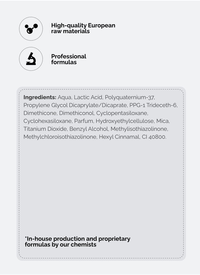 Professional Acid Filler Base – Deep Fiber Restoration Hair Mask with Lactic Acid, pH 2.5–3.0, 300ml