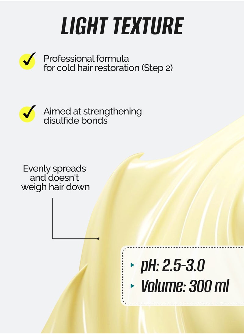 Professional Acid Filler Base – Deep Fiber Restoration Hair Mask with Lactic Acid, pH 2.5–3.0, 300ml