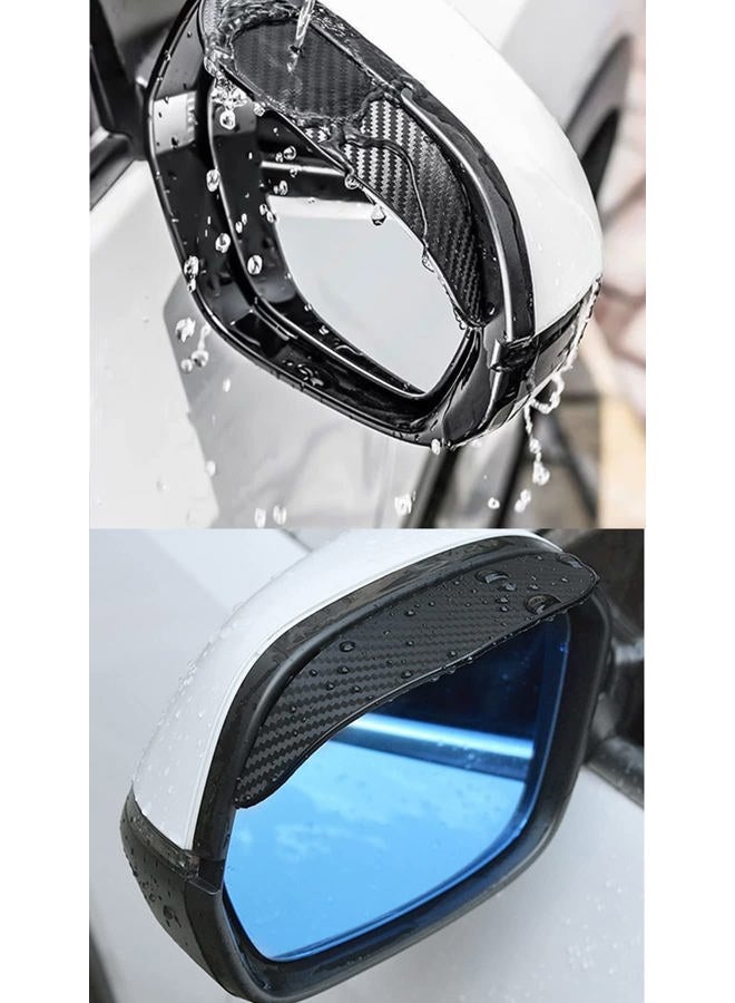 Pincuttee Mirror Rain Visor Eyebrow, Side Mirror Rain Guards, Covers for Car Uniservial Fit 2 Pack - Image 2