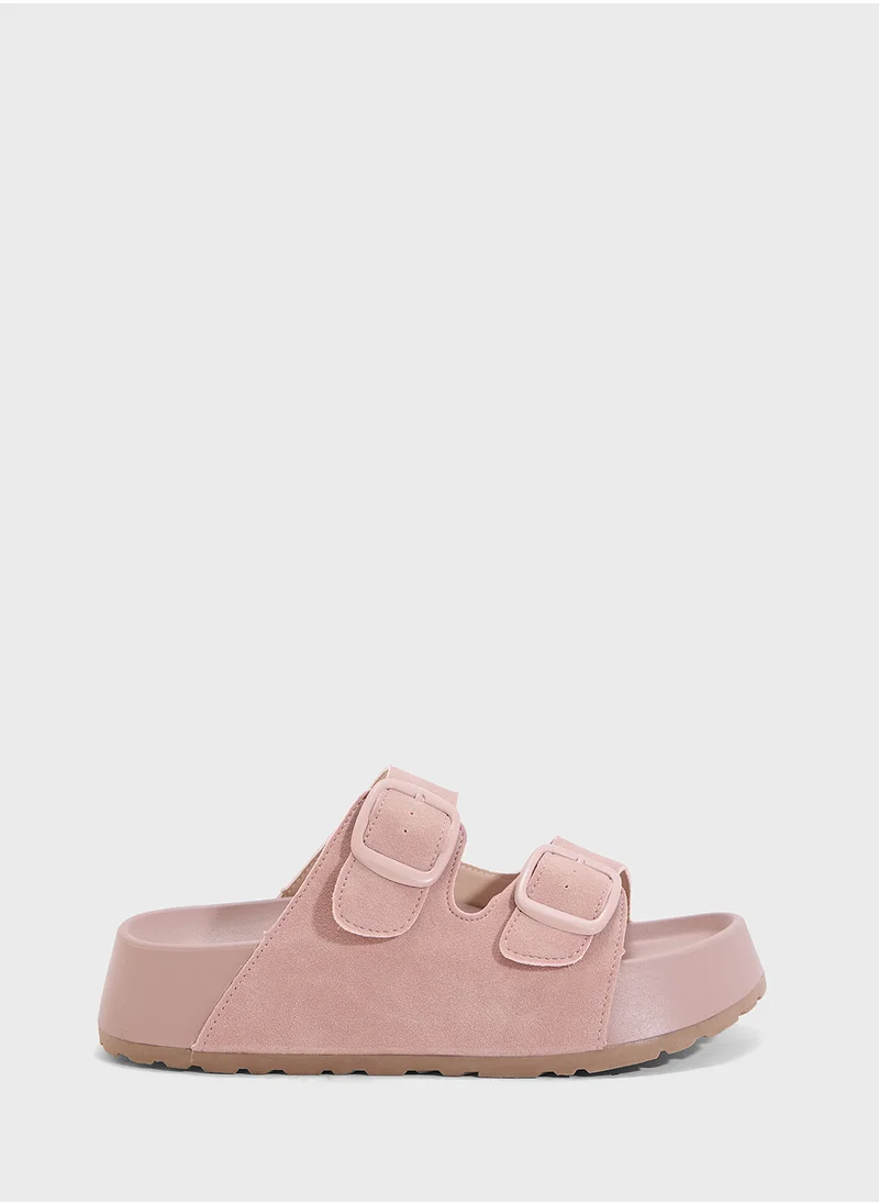 جينجر Casual Double Strap Slide