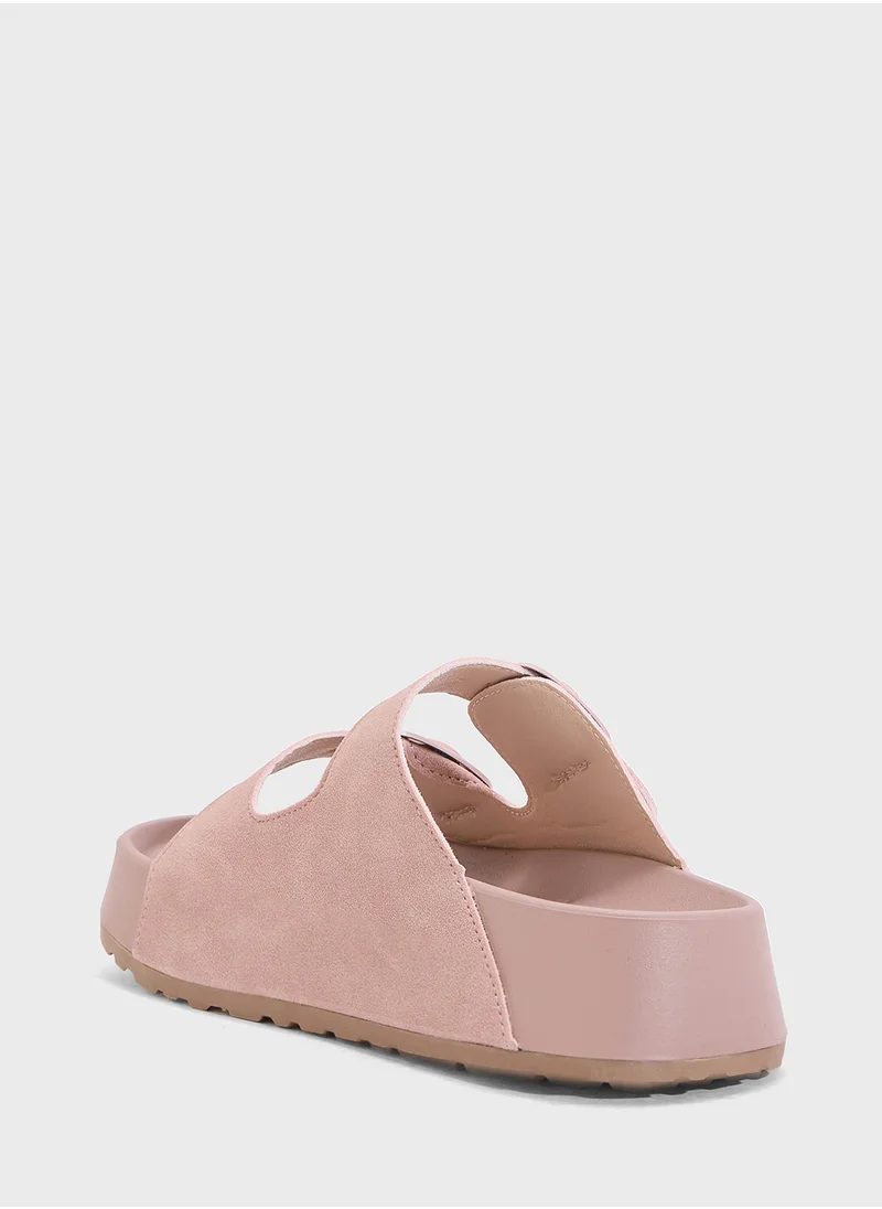 جينجر Casual Double Strap Slide