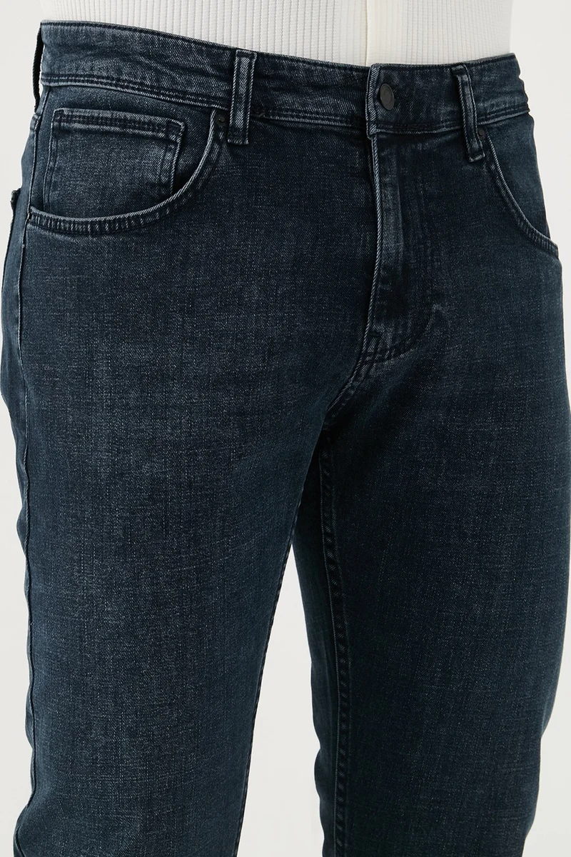 بوراتي Stretch Cotton Slim Fit Normal Waist Straight Leg Jeans Men's Denim Pants 3300S17TOKYO
