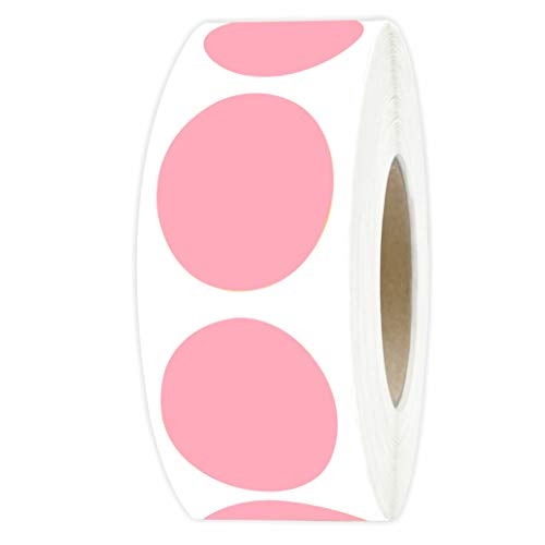 PARLAIM 1" Pink Round Color Coding Circle Dot Labels on a Roll, 1000 Stickers, 1 inch Diameter - Image 2
