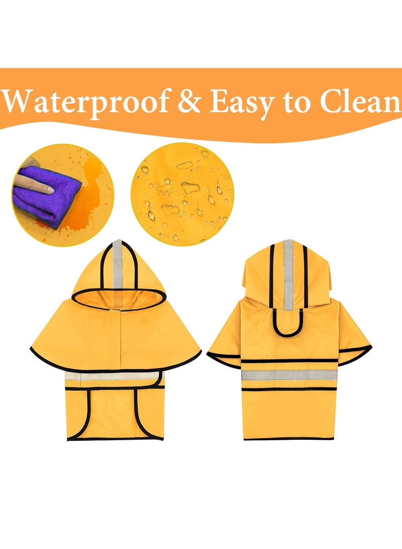 erorex Dog Raincoat Hooded Poncho,Velcro Adjustable Waterproof Dog Raincoat Lightweight Reflective Tape Pet Slicker for Large Dogs - Image 3