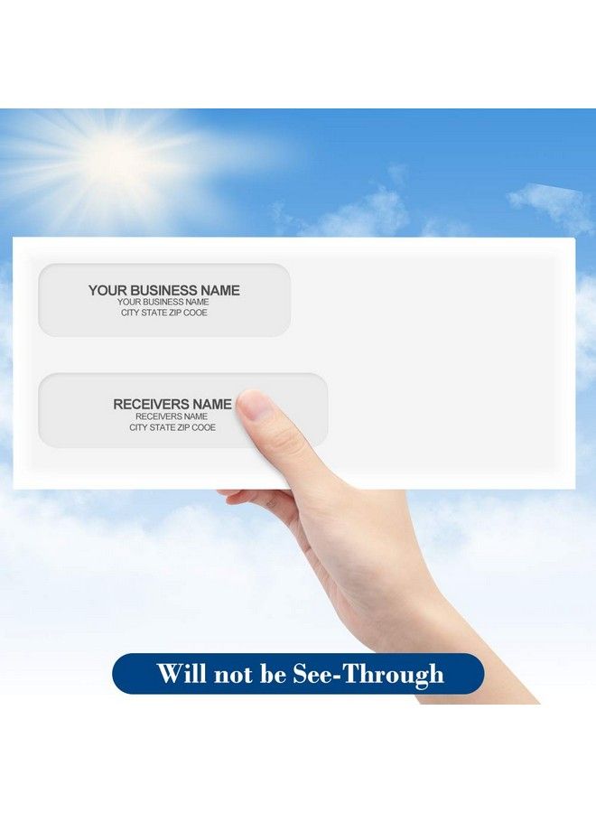 ValBox 500 Count 10 Double Window Envelopes 41 8X91 2" Self Seal Security Envelopes For Quickbooks Invoices Business Statements And Legal Documents - Image 5
