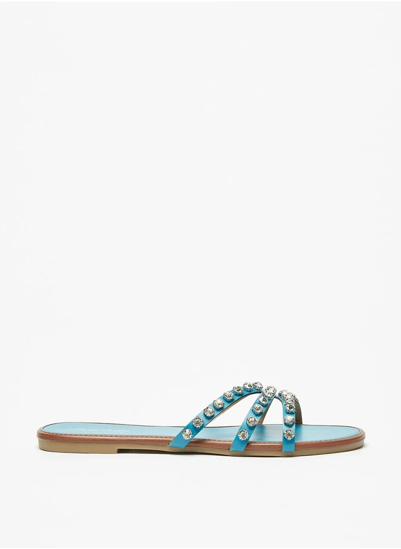 Flora Bella Embellished Strap Slides