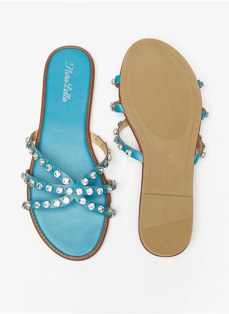 Flora Bella Embellished Strap Slides