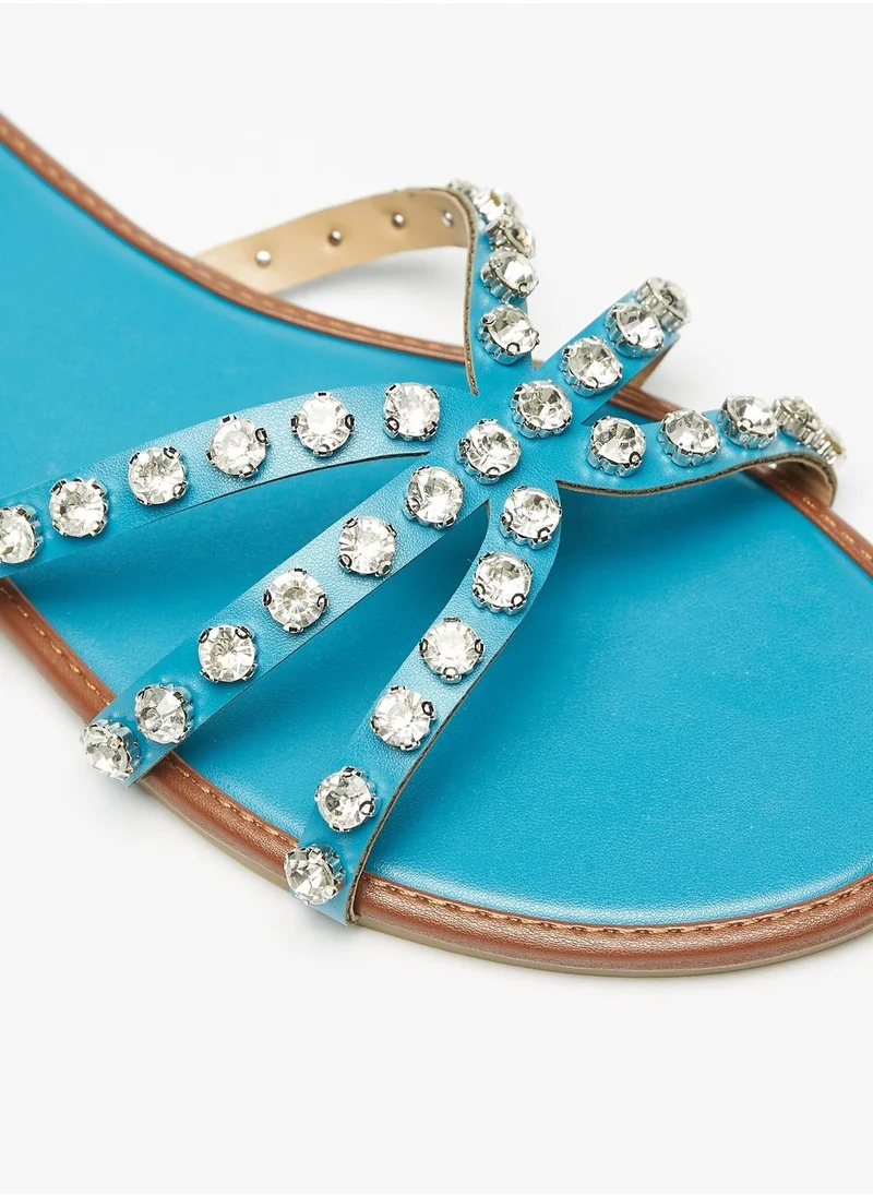 Flora Bella Embellished Strap Slides