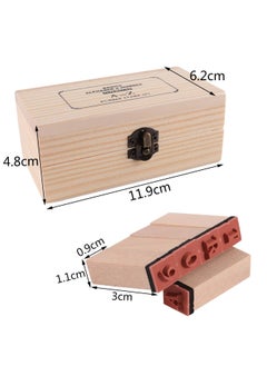 KASTWAVE Alphabet Letter Number Stamps Set, Wooden Rubber Stamps Kit for DIY Craft Card and Photo Album  - Image 2