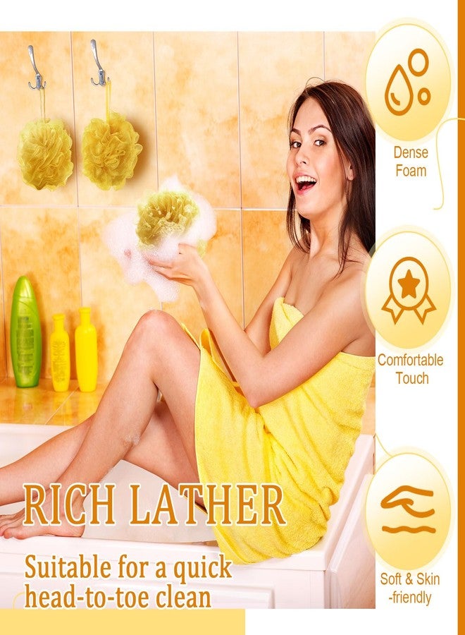 FuWeave 12 Pcs Bath Loofah Shower Sponge 50g Body Back Scrubber Soft Mesh Shower Puffs Exfoliating Loofa for Men Women Bath Accessories Cleaning Tool(Gold) - Image 4