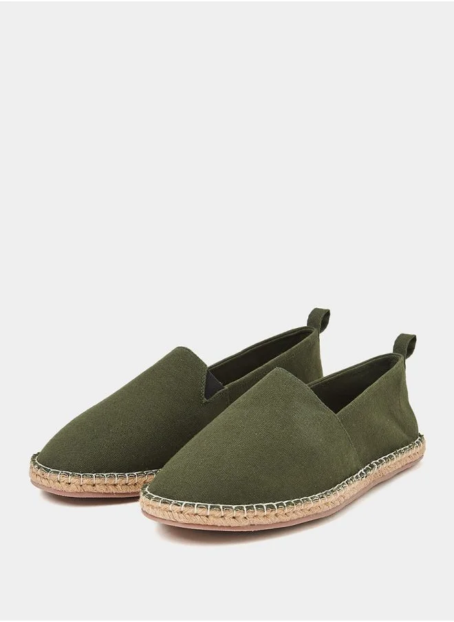 Styli Canvas Espadrille with Contrast Jute Sole