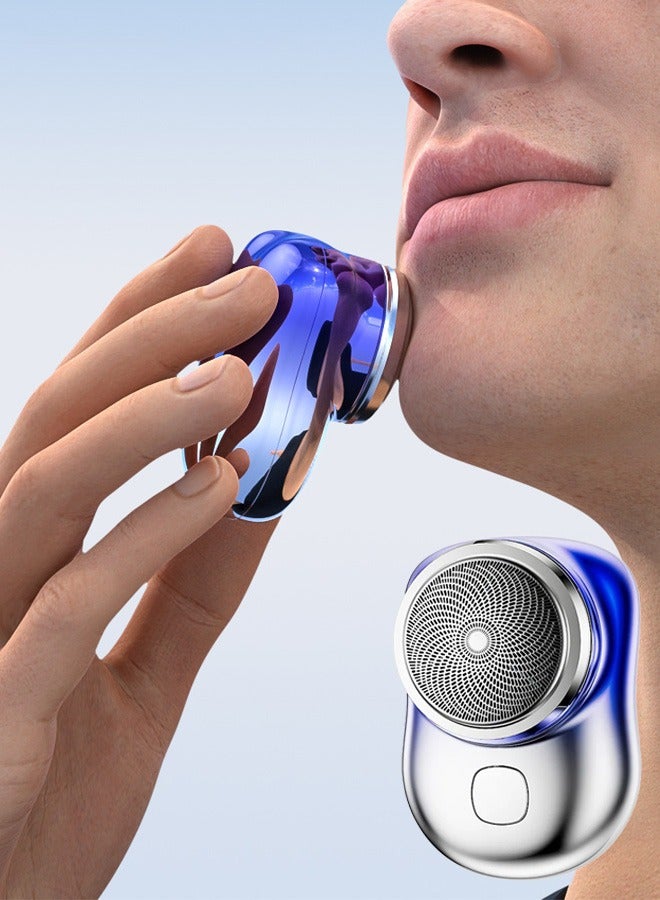 Small Rechargeable Mini Electric Shaver Efficient Shaving Dual Ring Blade Net Intelligent Digital Display, Detachable Blade Head, Easy Cleaning Type-C High-speed Charging Worry Free Boarding - Image 1