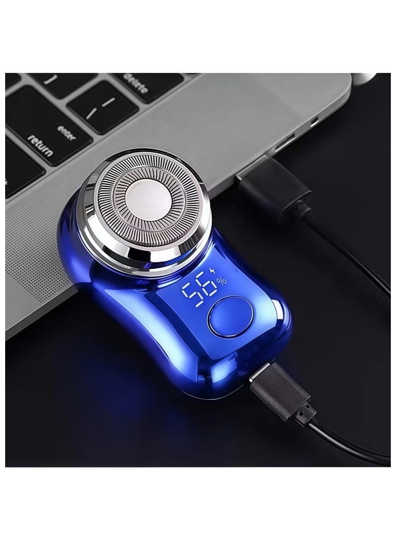 Small Rechargeable Mini Electric Shaver Efficient Shaving Dual Ring Blade Net Intelligent Digital Display, Detachable Blade Head, Easy Cleaning Type-C High-speed Charging Worry Free Boarding - Image 4