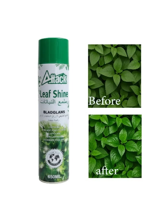 Attack Plant Leaf Shine Spray, Suitable for Natural and Artificial Plants, 650ml - Image 1