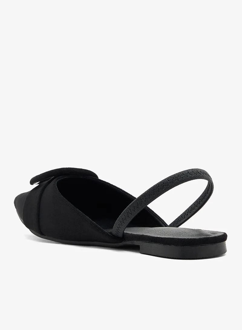 Ella Suede Buckle Detail Sling Back Ballet Flats
