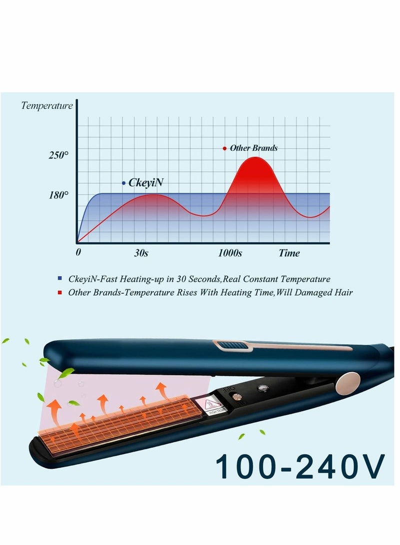 Y&D Portable Hair Curling Iron Corn Splint Automatic Curler Professional Plate Curlers Flat Irons Women Men Styling Tool Adjust Temperature for All Types - Image 5