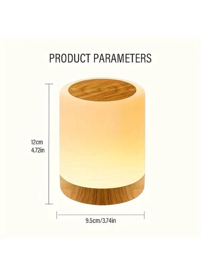 2pcs LED Night Light Dimmable Touch Lamp Portable Table Warm RGB USB Rechargeable - Image 3