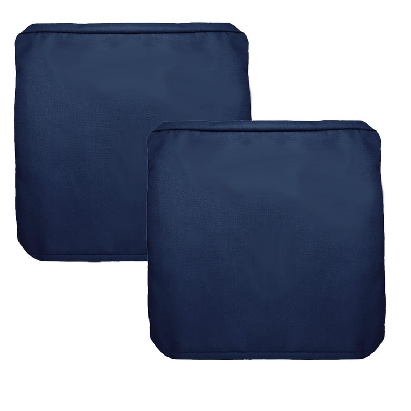 FLYMEI Patio Cushion Covers 24x22x4 Waterproof Outdoor Cushion Cover Replacement 2Packs Outdoor Seat Cushion Slipcover for Rattan Chair Sofa  Black - Image 5