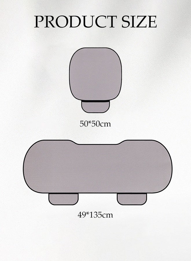 DUNISO 3 قطع وسادة مقعد السيارة، غطاء مقعد السيارة القابل للتنفس، مع حقيبة تخزين، مضاد للانزلاق ومقاوم للزلازل، مناسب لمعظم الطرازات مثل SUV، سيدان وفان - Image 2