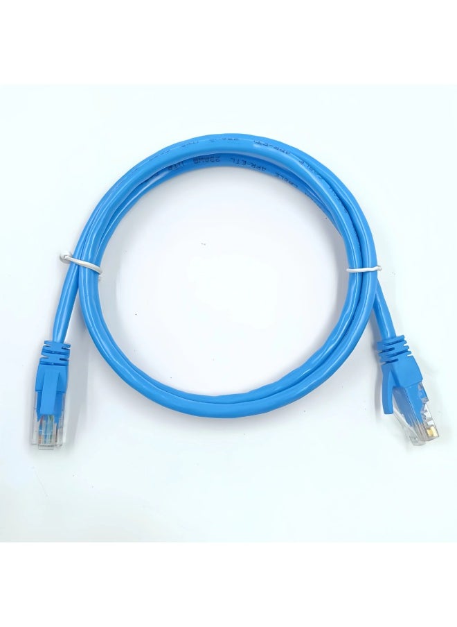 Generic Category 6 Network Cable Household Gigabit Finished Network Cable Computer Router High-speed Cable Non-shielded Broadband Jumper-Color:Sky Blue-Line Length:1.5 M  - Image 1