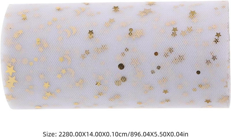 Sparkling Star Sequin Tulle Table Skirt Gauze Fabric Wedding Party Decoration 15cm X 25 Yards Sparkle Tutu Skirt Material for Banquet and Event Supplies - Image 1