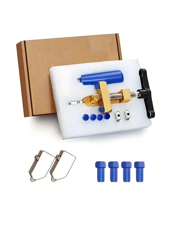 2 In 1 Glass Tile Cutter With Diamond Roller Adjustable Metal Base Clamps 1Set DIY - Image 2
