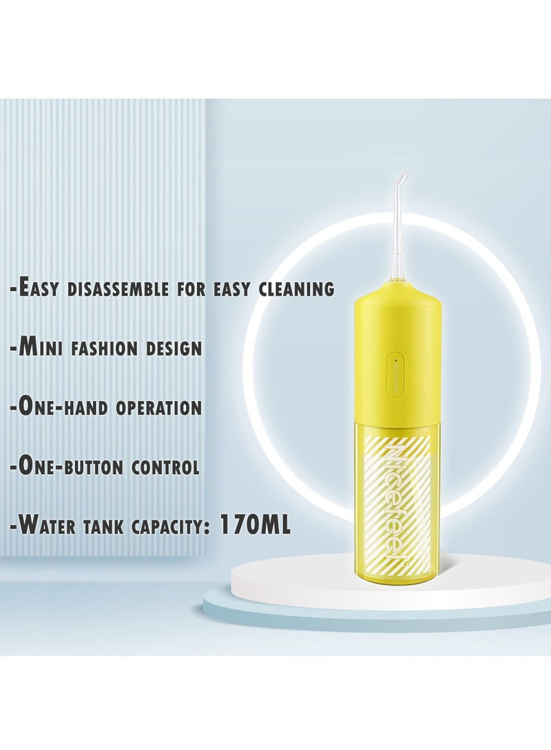 Nicefeel Cordless Portable Dental Water Flosser Dental Oral Irrigator High Capacity Battery Easy to Use Single Button Operation for Home and Travel 160 ML - Image 2