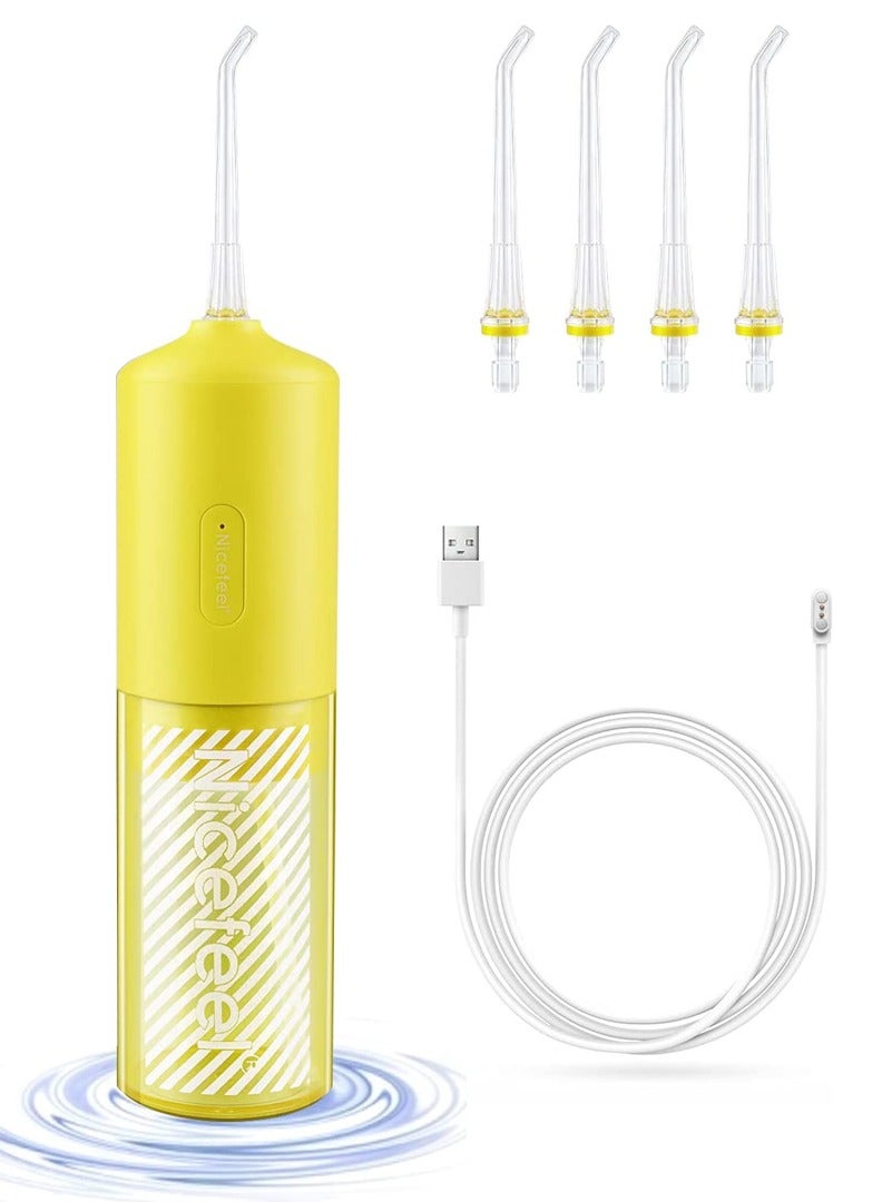 Nicefeel Cordless Portable Dental Water Flosser Dental Oral Irrigator High Capacity Battery Easy to Use Single Button Operation for Home and Travel 160 ML - Image 1