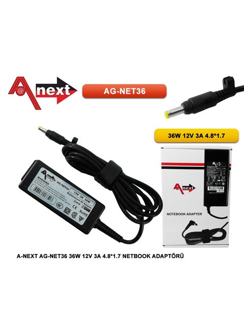Ag-Net36 36W 12V 3A 4.8*1.7 Netbook Adapter Asus