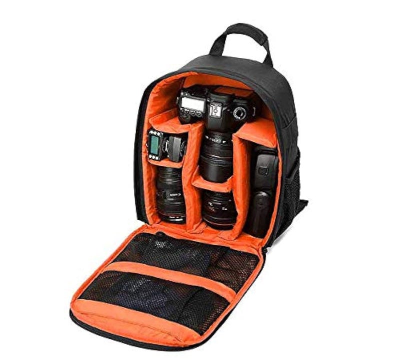 winvin Waterproof SLR/DSLR Camera Backpack Shoulder Bag Travel Case For Canon Nikon Sony Digital Lens (Medium, Orange) - Image 3