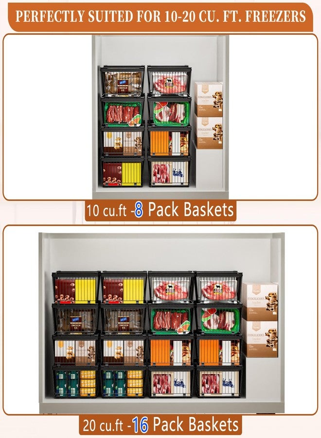 ANJUBAN Large Freezer Organizer Bins，Upgraded Bottom Leak-Proof net，Fit 10 to 20 Cu.Ft Deep Freezer，2 Pack， Expandable Stackable Chest Freezer Organizer Bins , for Fridge, Deep Freezer, Cabinet - Image 4