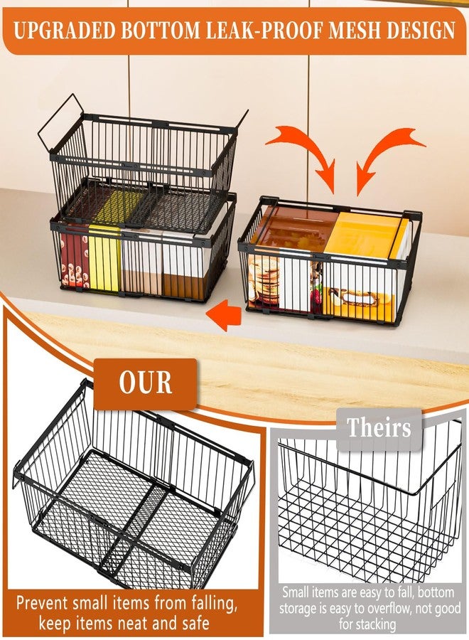 ANJUBAN Large Freezer Organizer Bins，Upgraded Bottom Leak-Proof net，Fit 10 to 20 Cu.Ft Deep Freezer，2 Pack， Expandable Stackable Chest Freezer Organizer Bins , for Fridge, Deep Freezer, Cabinet - Image 2