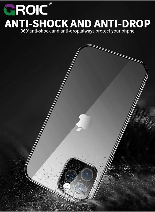 GROIC - Designed for iPhone 15 Pro Max 6.7 Inch Case, 360 Full Body Protection Bumper with Dual Layer Built-in Tempered Glass Screen Protector Shell, Full Body Rugged Case with Built-in Touch Sensitive - Image 1