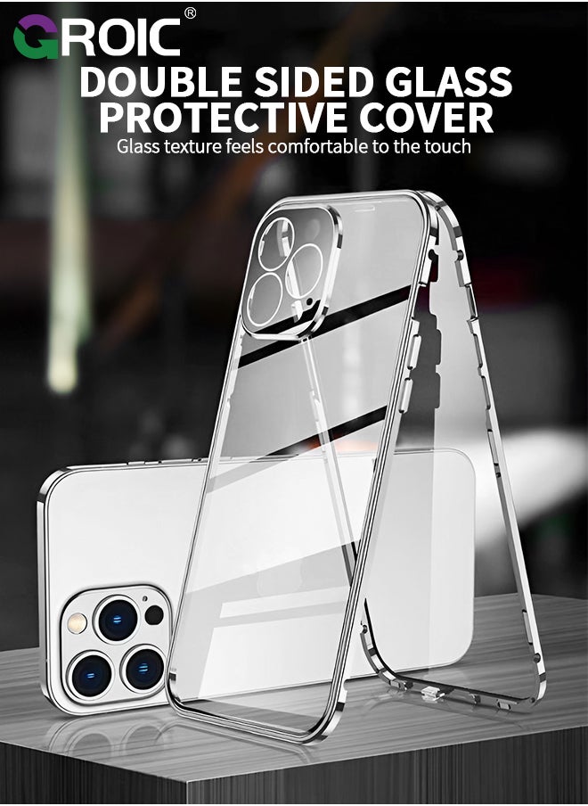 GROIC - Designed for iPhone 15 Pro Max 6.7 Inch Case, 360 Full Body Protection Bumper with Dual Layer Built-in Tempered Glass Screen Protector Shell, Full Body Rugged Case with Built-in Touch Sensitive - Image 1