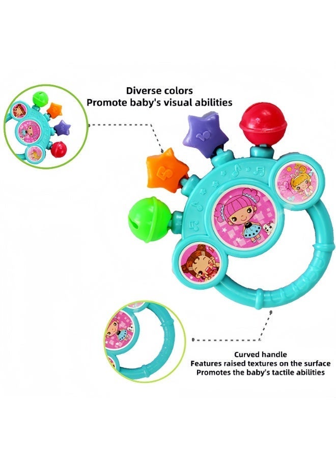 7pcs Baby Rattle Toy, Infant Teething Toys, Grab and Spin Rattles Sensory Toy Set, Food Grade Silicone + High Quality ABS Material, Bright Color, Baby Toys Gift for Babies 0-2 year old Boys Girls, Early Educational Toy Set. - Image 3