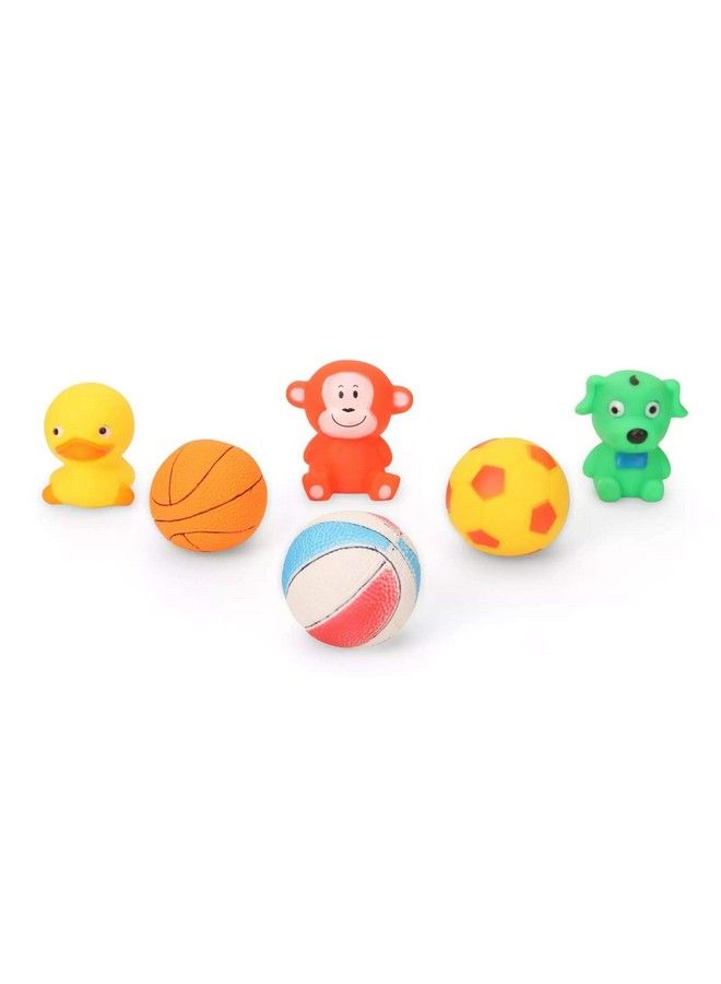 RATNA'S Squeezy Anima Ball 6 Pcs Combo For Infants Bath Time And Playtime - Image 1