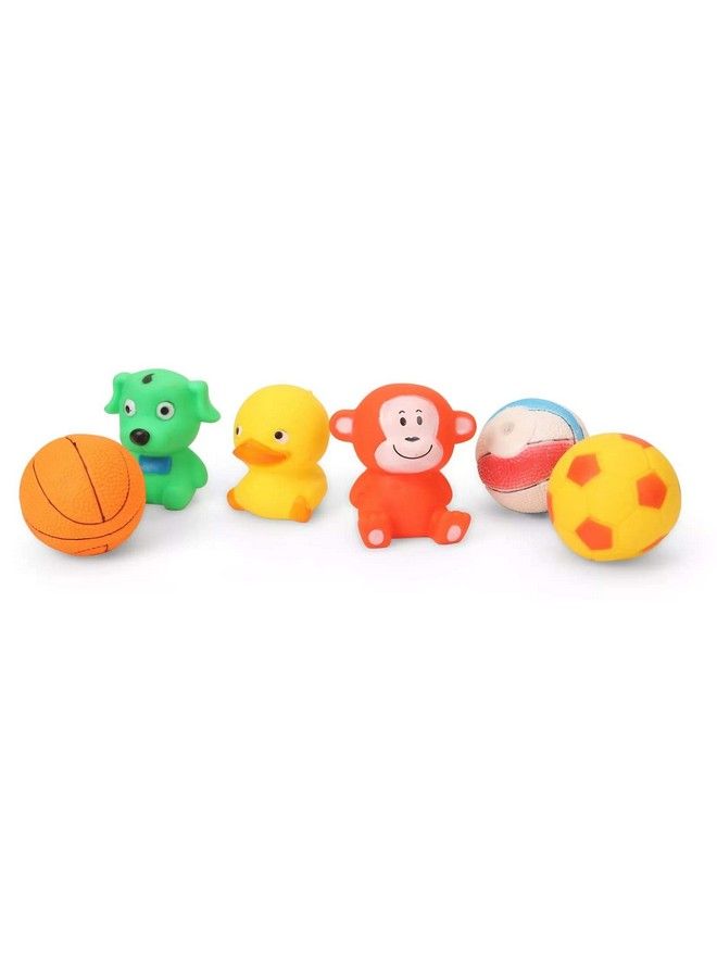 RATNA'S Squeezy Anima Ball 6 Pcs Combo For Infants Bath Time And Playtime - Image 3