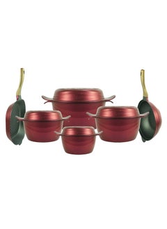NEOKLEIN - PROPLUS TITANIUM COOKWARE 10PCS SET RED COLOR